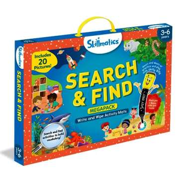Skillmatics Preschool Learning Activity - Search and Find Megapack Educational Game, Perfect for Kids, Toddlers Who Love Toys, Art and Craft Activities, Gifts for Kids Ages 3, 4, 5, 6