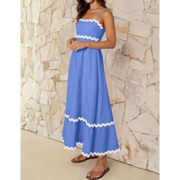 ZESICA Women's Summer Spaghetti Sundress for Parties