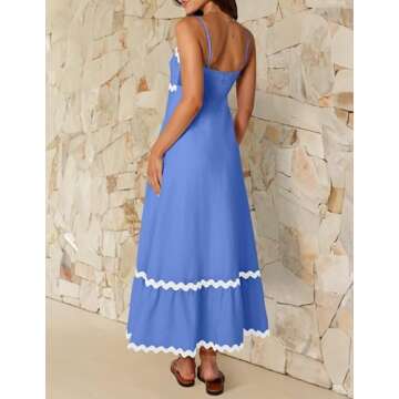 ZESICA Women's Summer Spaghetti Sundress for Parties