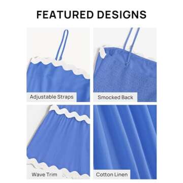 ZESICA Women's Summer Spaghetti Sundress for Parties