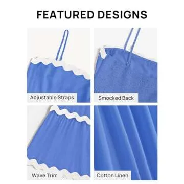 ZESICA Women's Summer Spaghetti Sundress for Parties