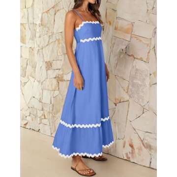 ZESICA Women's Summer Spaghetti Sundress for Parties