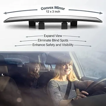 Verivue 12-Inch Panoramic Rear View Mirror for Cars
