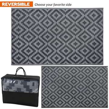 Stylish 5x8 Waterproof Outdoor Rug - SAND MINE