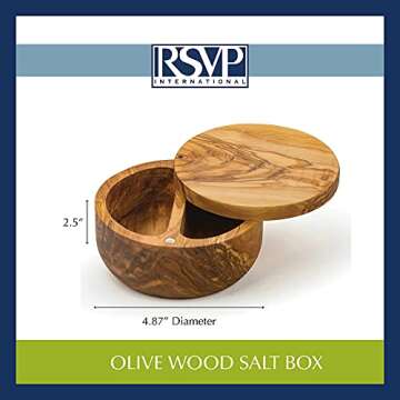 RSVP International Wood Salt Box, One Size