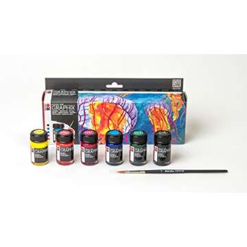 Marabu Graphix Aqua Ink Set - Pigmented Watercolor Ink for Painting & Lettering