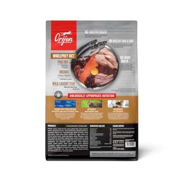 ORIJEN Original Cat, Grain Free Dry Cat Food for All Life Stages, with WholePrey Ingredients, 4lb