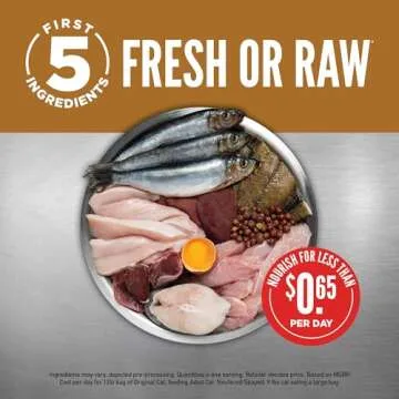 ORIJEN Original Cat, Grain Free Dry Cat Food for All Life Stages, with WholePrey Ingredients, 4lb