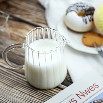 CHOOLD Wave Crystal Glass Creamer Drip-Free Spout 8.5oz