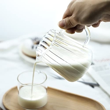 CHOOLD Wave Crystal Glass Creamer Drip-Free Spout 8.5oz