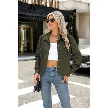 Stylish Women's Cropped Corduroy Shacket for All Seasons