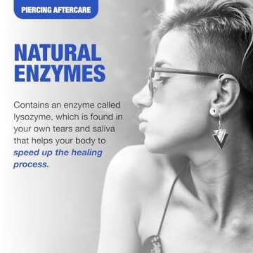 H2Ocean Piercing Aftercare Spray, Sea Salt Keloid & Bump Treatment, Wound Care Spray Organic Wound Wash For Ear, Nose, Naval, Oral Body Piercings 1.5oz