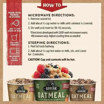 Kodiak Cakes Protein-Packed Oatmeal Cups Variety Pack