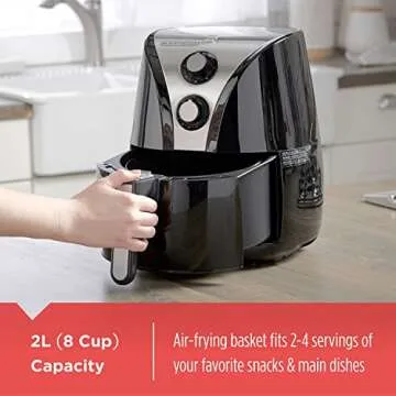 BLACK+DECKER 2-Liter Air Fryer for Healthy Cooking