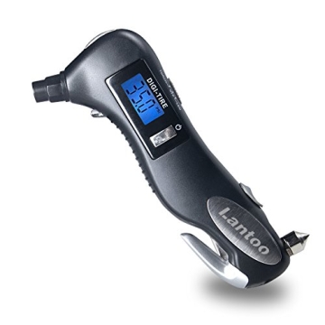 Lantoo 150 PSI Digital Tire Pressure Gauge with 5-in-1 Emergency Tools - Perfect for Cars, Trucks, a...