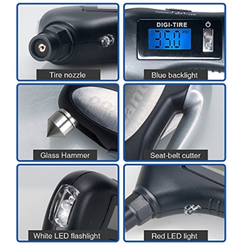 Lantoo 150 PSI Digital Tire Pressure Gauge with Tools