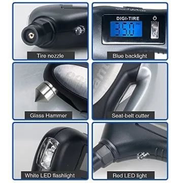 Lantoo 150 PSI Digital Tire Pressure Gauge with Tools
