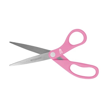 Westcott Pink Ribbon Scissors for Crafting and Office Use