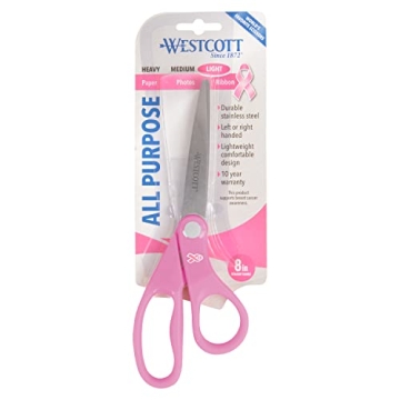 Westcott Pink Ribbon Scissors for Crafting and Office Use