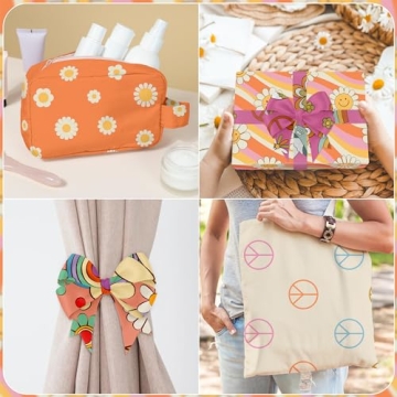 Haooryx Groovy Cotton Fabric Bundles for Crafting