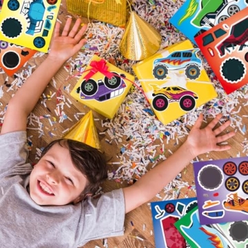 24 Sheets Make Your Own Monster Truck Stickers for Kids