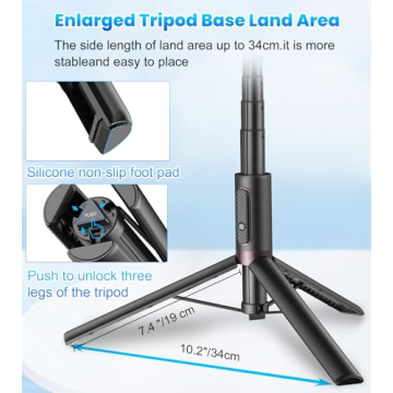 TONEOF 67" Selfie Stick Tripod for iPhone/Android