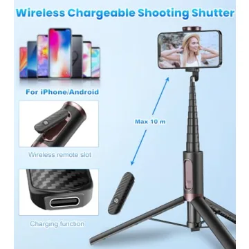 TONEOF 67" Selfie Stick Tripod for iPhone/Android