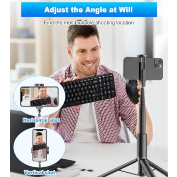 TONEOF 67" Selfie Stick Tripod for iPhone/Android