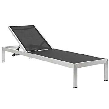 Modway Shore Aluminum Outdoor Lounge Chair Set