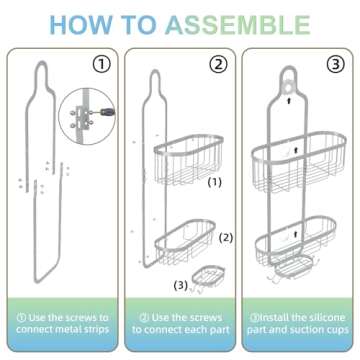 Kadolina Hanging Shower Caddy - Stylish & Rustproof Organizer