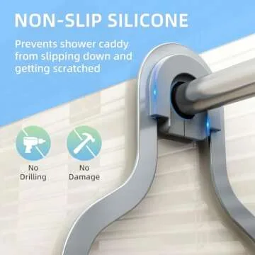 Kadolina Hanging Shower Caddy - Stylish & Rustproof Organizer