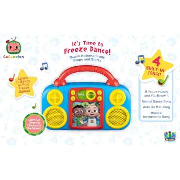 eKids Cocomelon Toy Music Player Includes Freeze Dance, Musical Toy for Toddlers with Built-in Nurse...