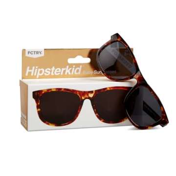Hipsterkid Sunglasses for Kids Toddler Polarized Sunglasses Shatter-Resistant Lenses and Stay-On Str...