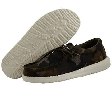 Hey Dude Wally Youth Camo Shoes for Boys | Lightweight & Stylish