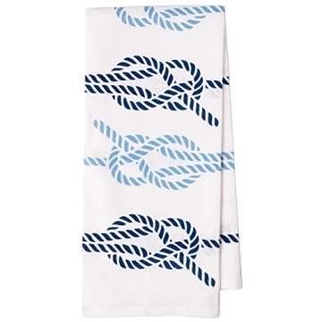 KAF Home Pantry Nautical Knots Kitchen Dish Towel Set of 4, 100-Percent Cotton, 18 x 28-inch
