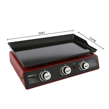Royal Gourmet PD1301R Portable Gas Grill Griddle 25500 BTUs