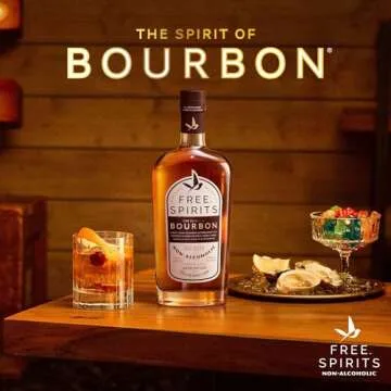 Free Spirits Non-Alcoholic Bourbon Spirit - Award Winning Whiskey Alternative - Low Calorie, Vegan, Gluten-Free with B-Vitamins - Natural Ingredients for Delicious Cocktails - 750 ml Bottle