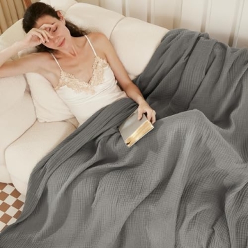 Soft and Lightweight EMME Muslin Throw Blanket for All Seasons