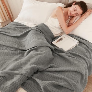 Soft and Lightweight EMME Muslin Throw Blanket for All Seasons