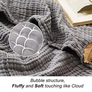 Soft and Lightweight EMME Muslin Throw Blanket for All Seasons