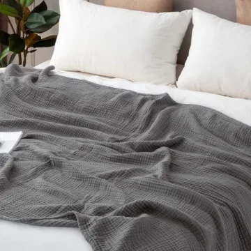 Soft and Lightweight EMME Muslin Throw Blanket for All Seasons