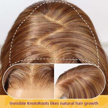 KOME Honey Brown Synthetic Lace Front Wig | 13×6 Pre Plucked