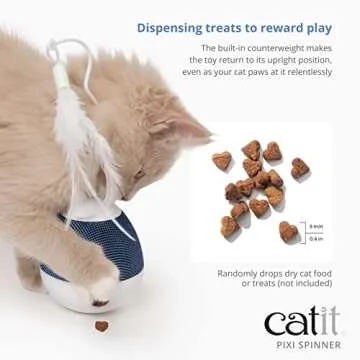 Catit PIXI Spinner - Interactive Cat Toy for Treats