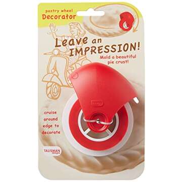Talisman Designs Pastry Wheel Pie Crust Decorator | Pie Crust Wheel | Pie Crust Decorating Tools | E...