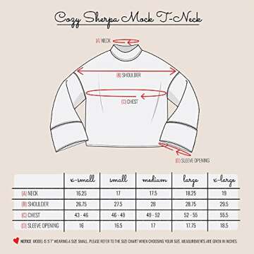 BROOKLYN ATHLETICS Women's Sherpa Fleece Sweatshirt Mock Turtleneck Pullover