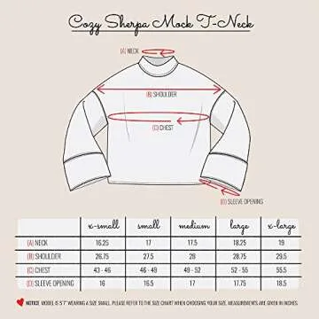 BROOKLYN ATHLETICS Women's Sherpa Fleece Sweatshirt Mock Turtleneck Pullover