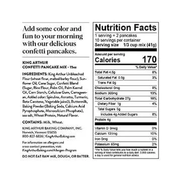 King Arthur Confetti Pancake Mix Just Add Water 15 Oz