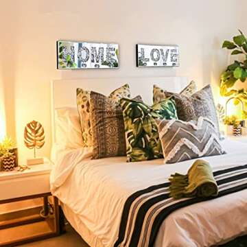 Crush Diamond Mirrored Love Letter Plaque Sign for Wall Decor, Crystal Clear Hooks Key Holder Key Hanger, Silver Mirror Decoration Wall Art, Wall Mounted Home Decor 15"×5.9"×1.6"