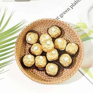 Small Round Keys Basket for Entryway Woven Baskets for Organizing Tabletop Decorative Wicker Organizer Basket for Keys Wallet Cell Phone Restaurant Food Serving Basket for Fruit Candy Cracker