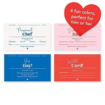 20 Romantic Love Coupons for Husband, Wife, Boyfriend, Girlfriend - Couples Coupon Book Perfect for Anniversaries, Birthdays, Valentine’s Day & More!
